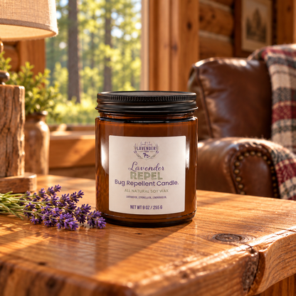 Lavender Repel Ceramic Candle