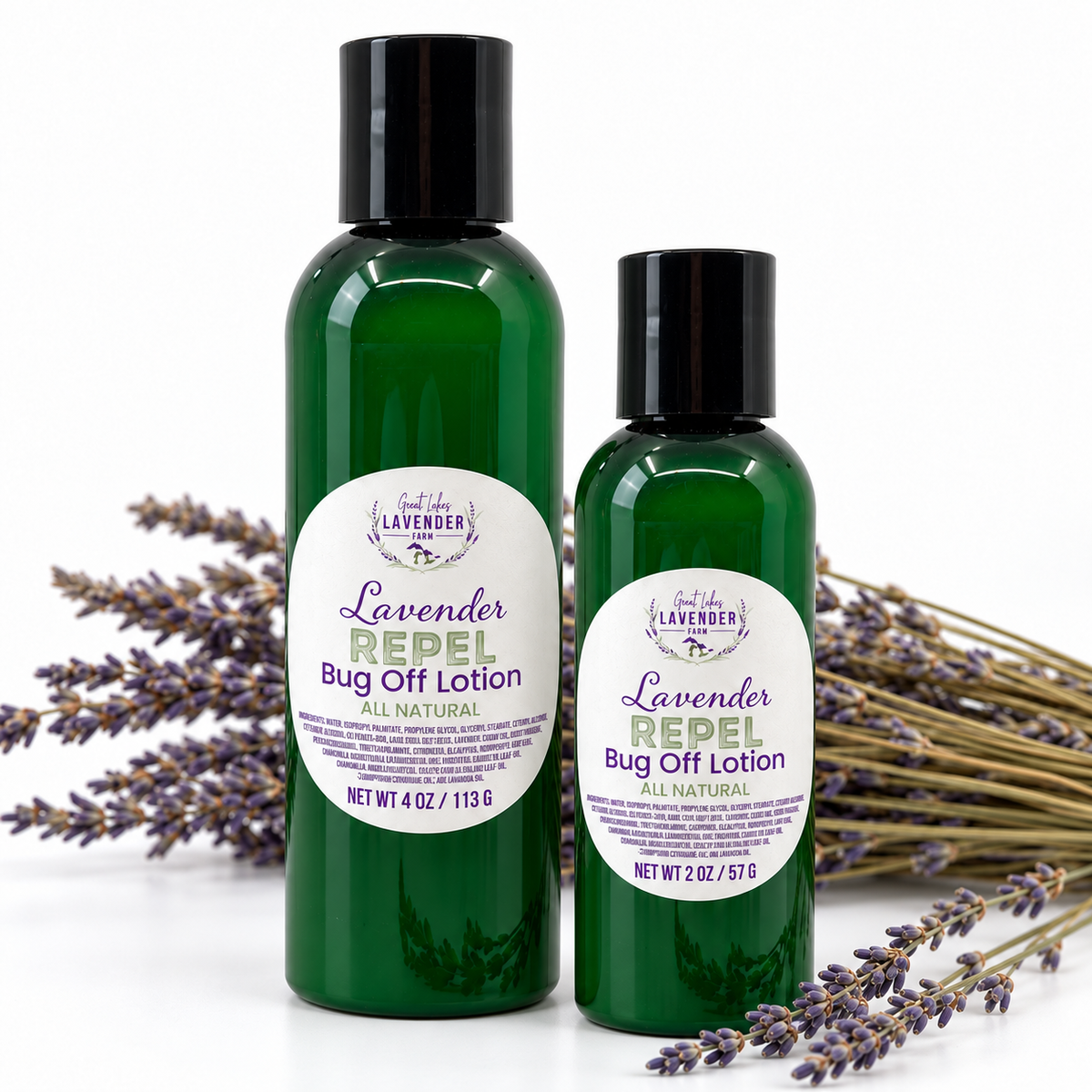 Lavender Repel Bug Off Lotion – Travel & 4 oz