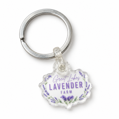 Great Lakes Lavender Farm Logo Keychain
