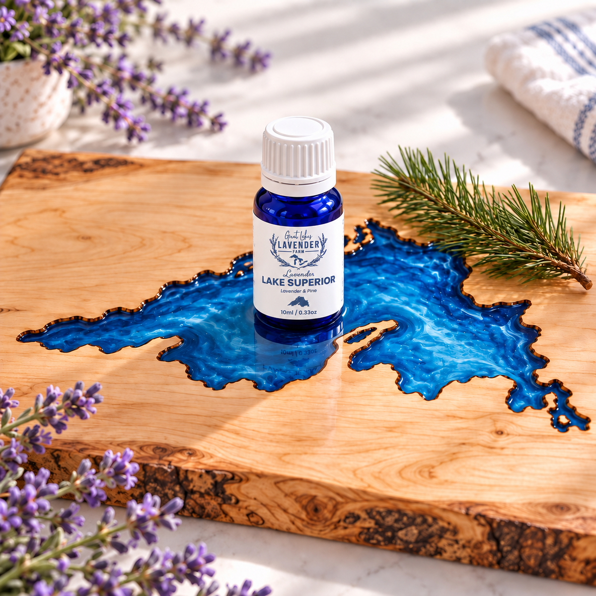 Lavender Lake Superior Essential Oil - Lavender & Pine - 10ml - Great Lakes Lavender Farm