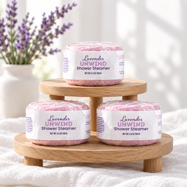 Lavender Unwind Shower Steamer - 3.5 oz - Great Lakes Lavender Farm