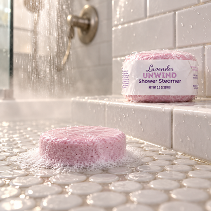 Lavender Unwind Shower Steamer - 3.5 oz - Great Lakes Lavender Farm