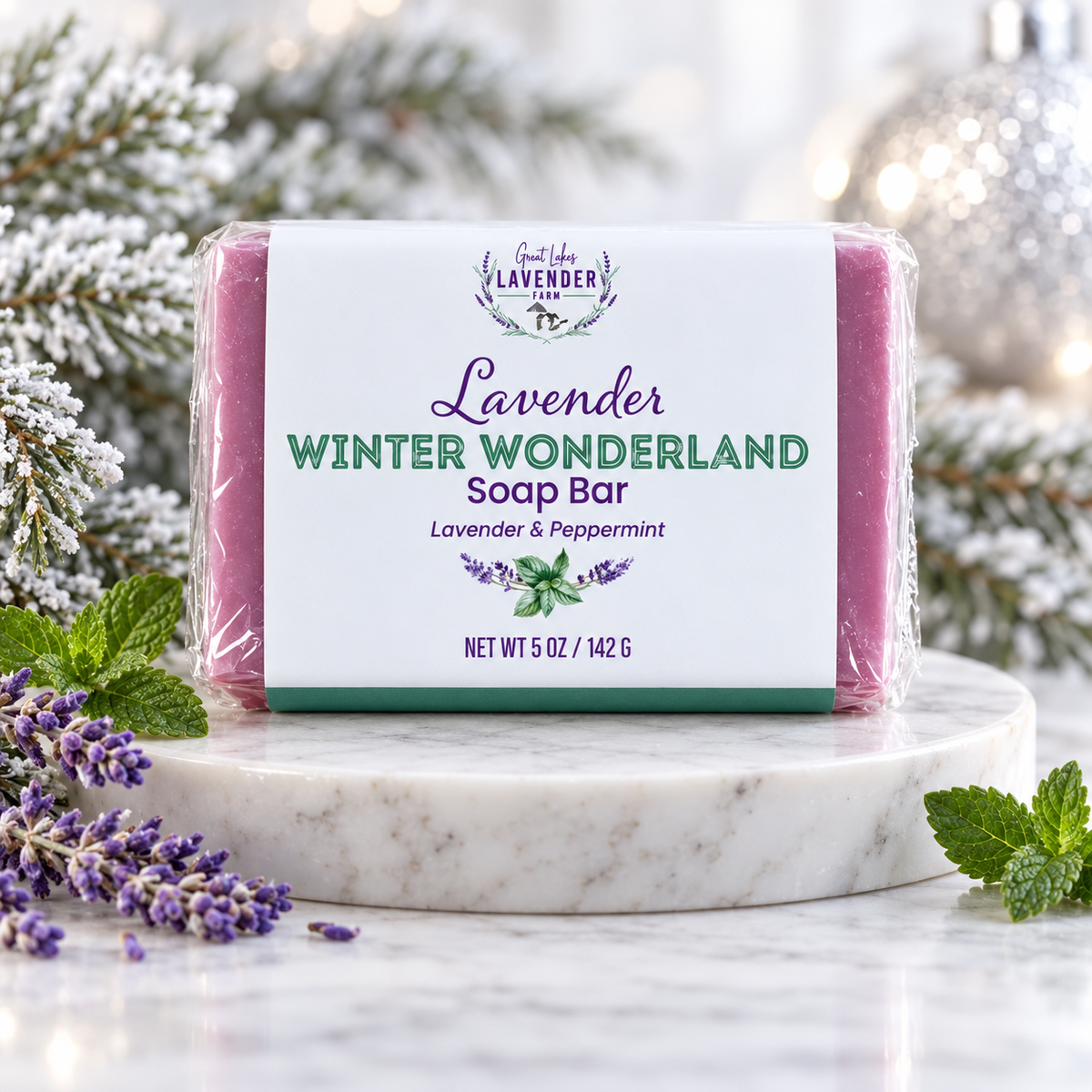 Lavender Winter Wonderland Bar Soap - 5 oz