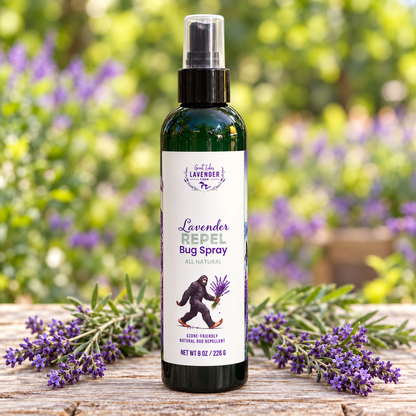 Lavender Repel Bug Spray - All Natural Repellent - 8 oz