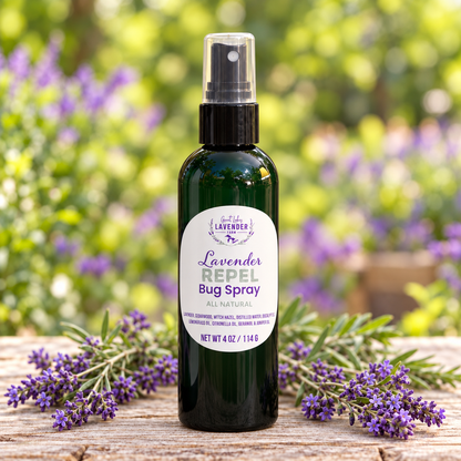 Lavender Repel Bug Spray – Travel & 4 oz