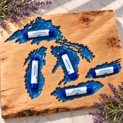 Lavender Lake Huron Lip Balm - Lavender & Cedarwood - Great Lakes Lavender Farm