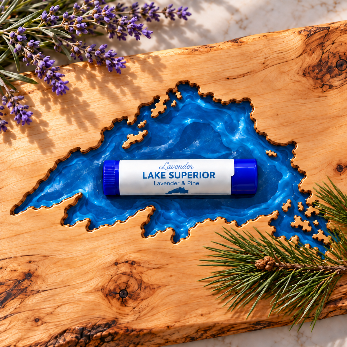 Lavender Lake Superior Lip Balm - Lavender & Pine - Great Lakes Lavender Farm