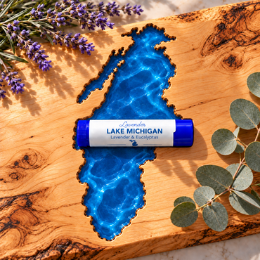 Lavender Lake Michigan Lip Balm - Lavender & Eucalyptus - Great Lakes Lavender Farm