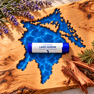Lavender Lake Huron Lip Balm - Lavender & Cedarwood - Great Lakes Lavender Farm