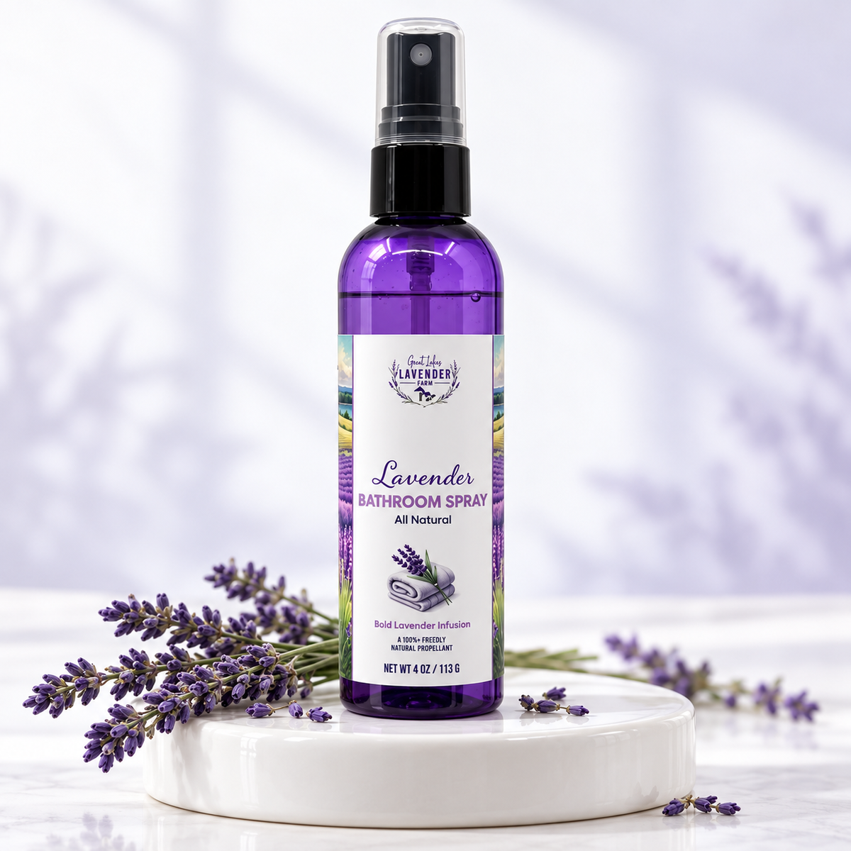 Lavender Bathroom Spray - 4 oz