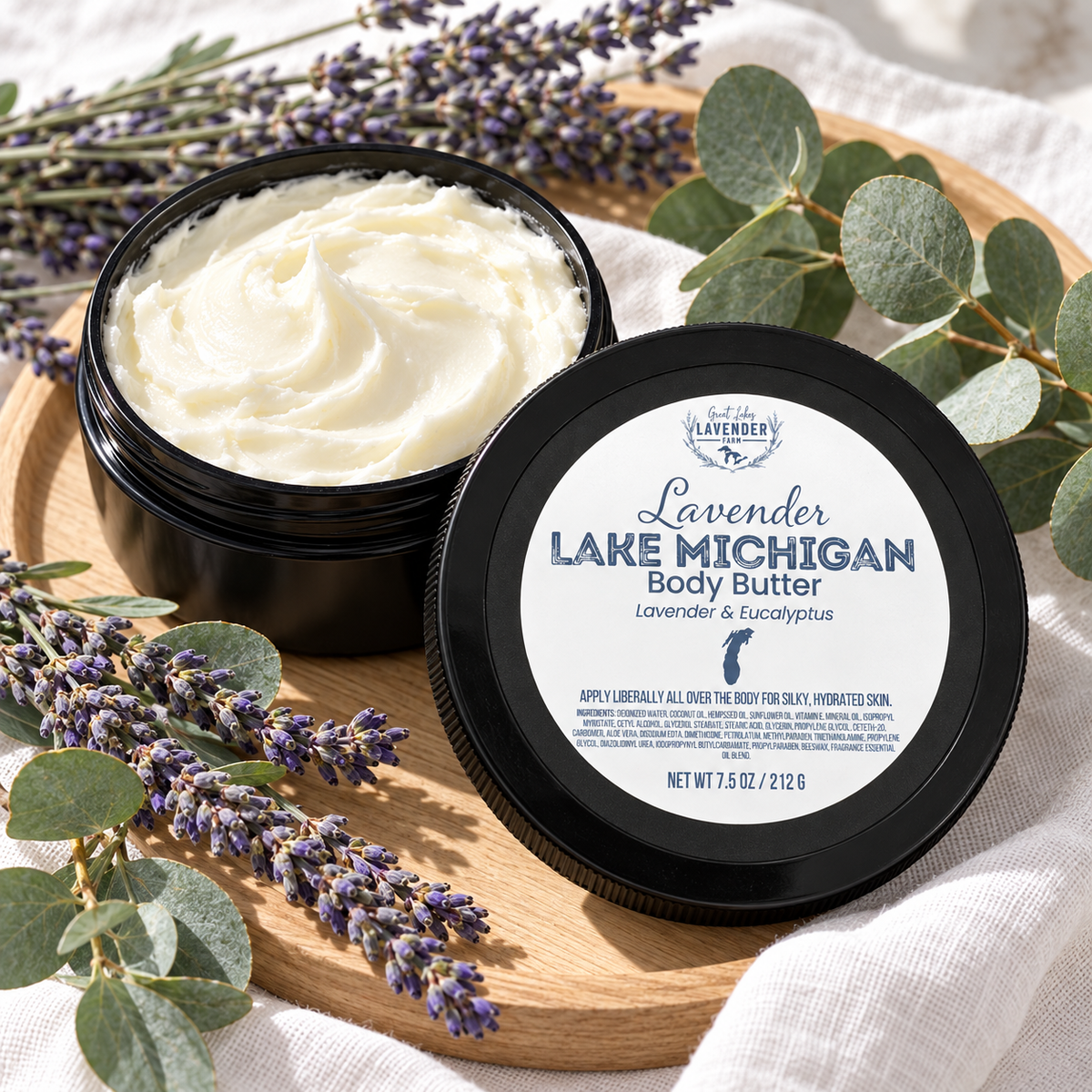 Lavender Lake Michigan Body Butter 7.5 oz