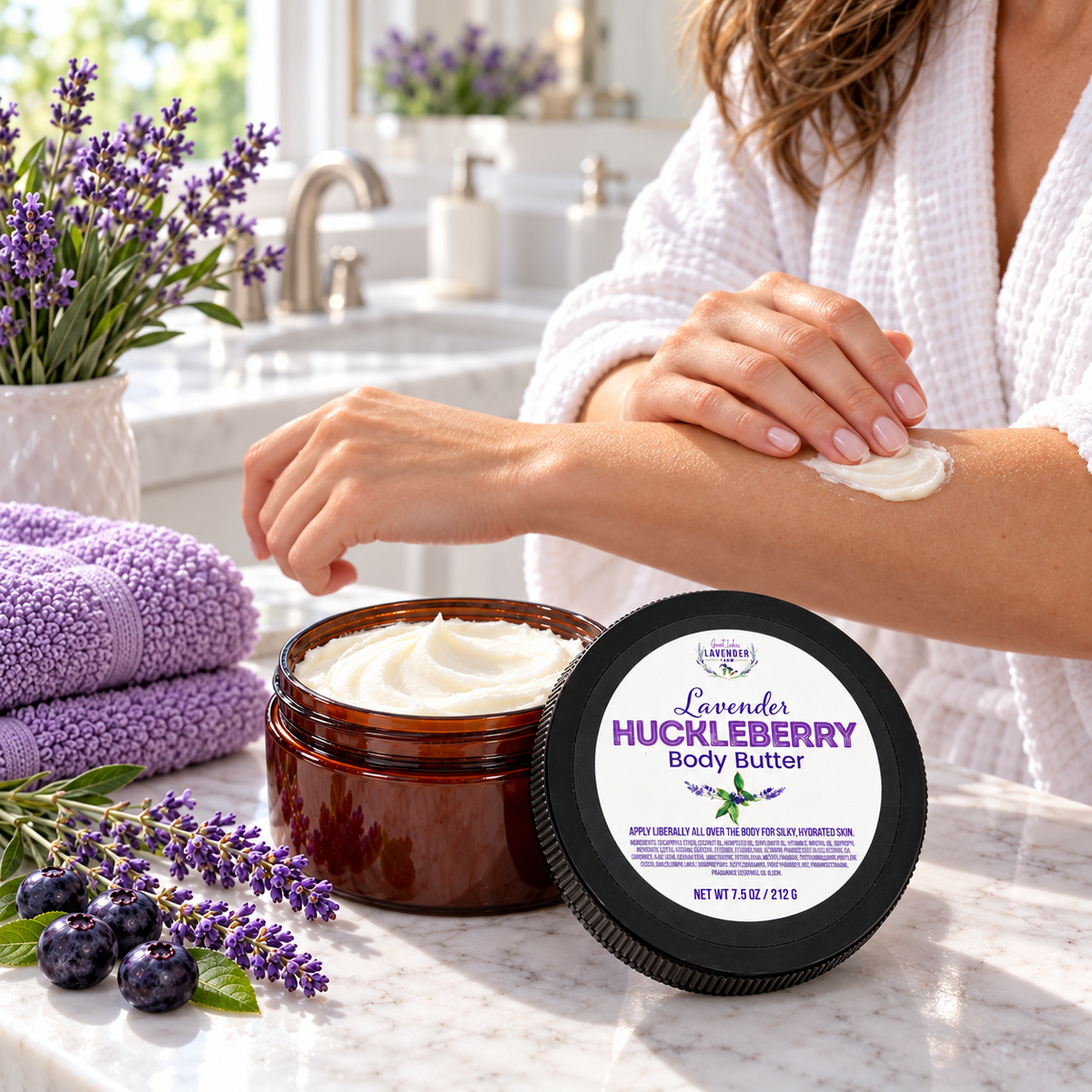 Lavender Huckleberry Body Butter 7.5 oz