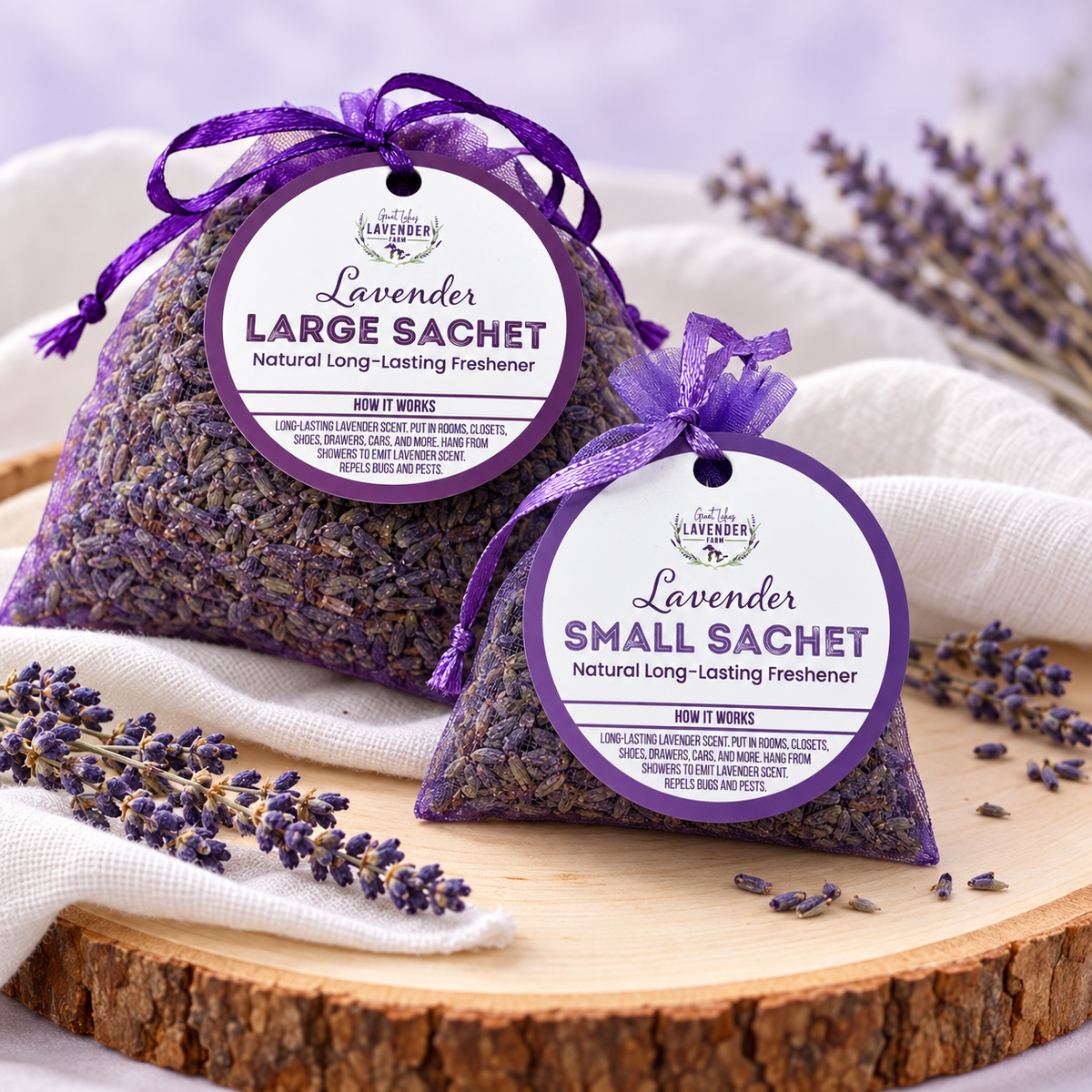Great Lakes Lavender Farm Sachet Bag Filled with Lavender Buds - 11g