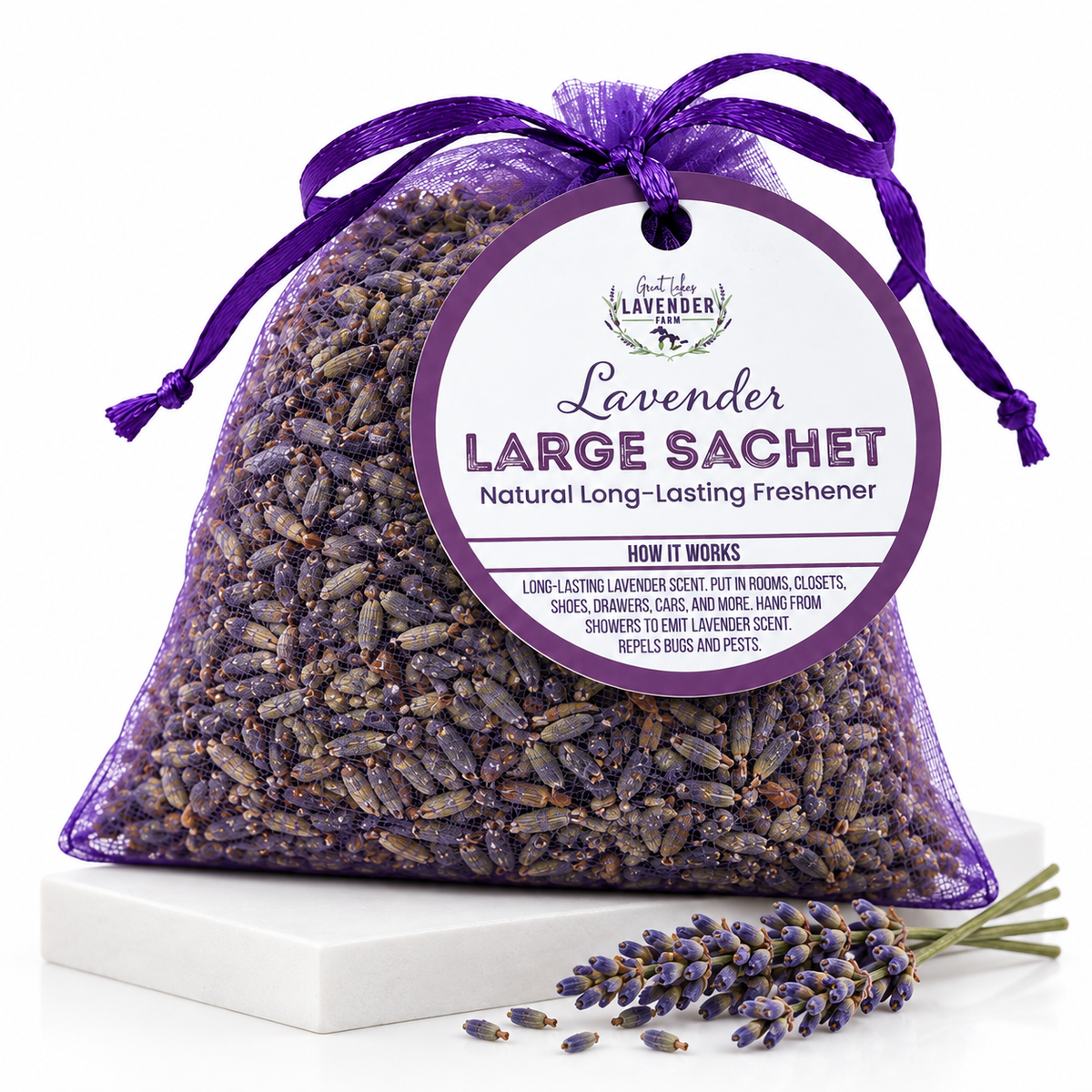 Great Lakes Lavender Farm Sachet Bag Filled with Lavender Buds - 11g