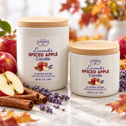 Lavender Spiced Apple Ceramic Candle