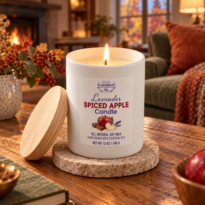 Lavender Spiced Apple Ceramic Candle