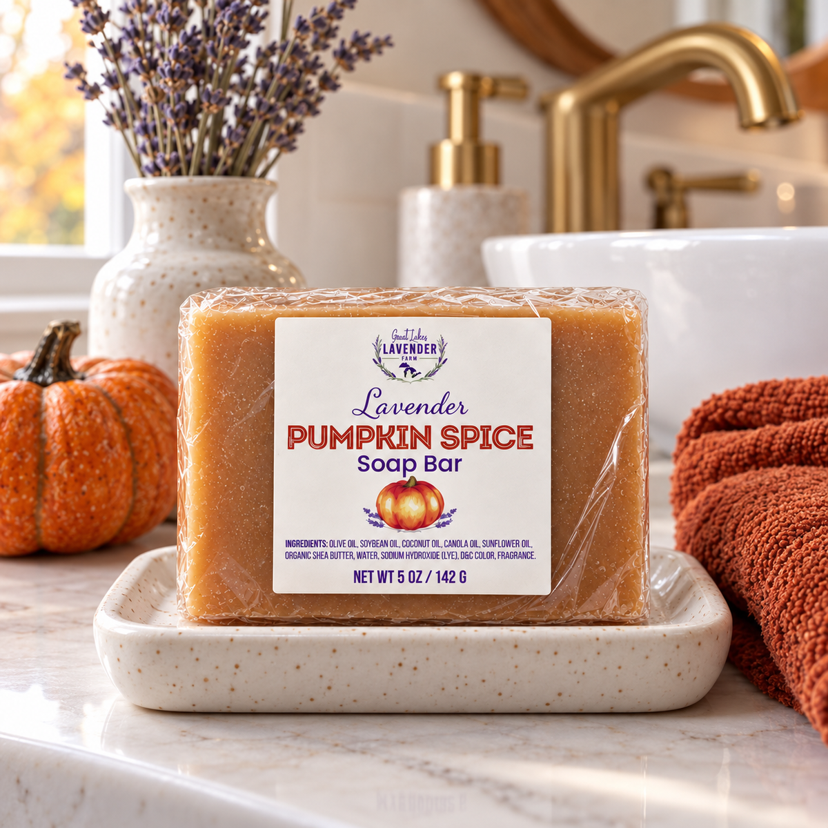 Lavender Pumpkin Spice Bar Soap