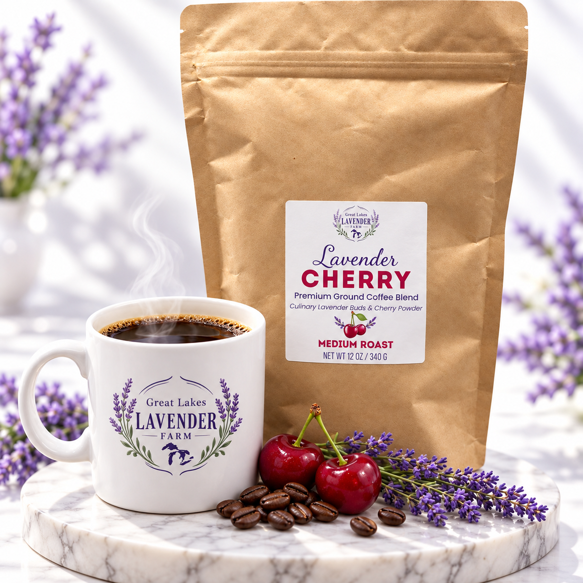 Lavender Cherry Ground Coffee