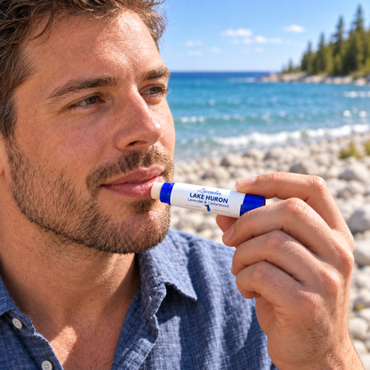 Lavender Lake Huron Lip Balm - Lavender & Cedarwood - Great Lakes Lavender Farm