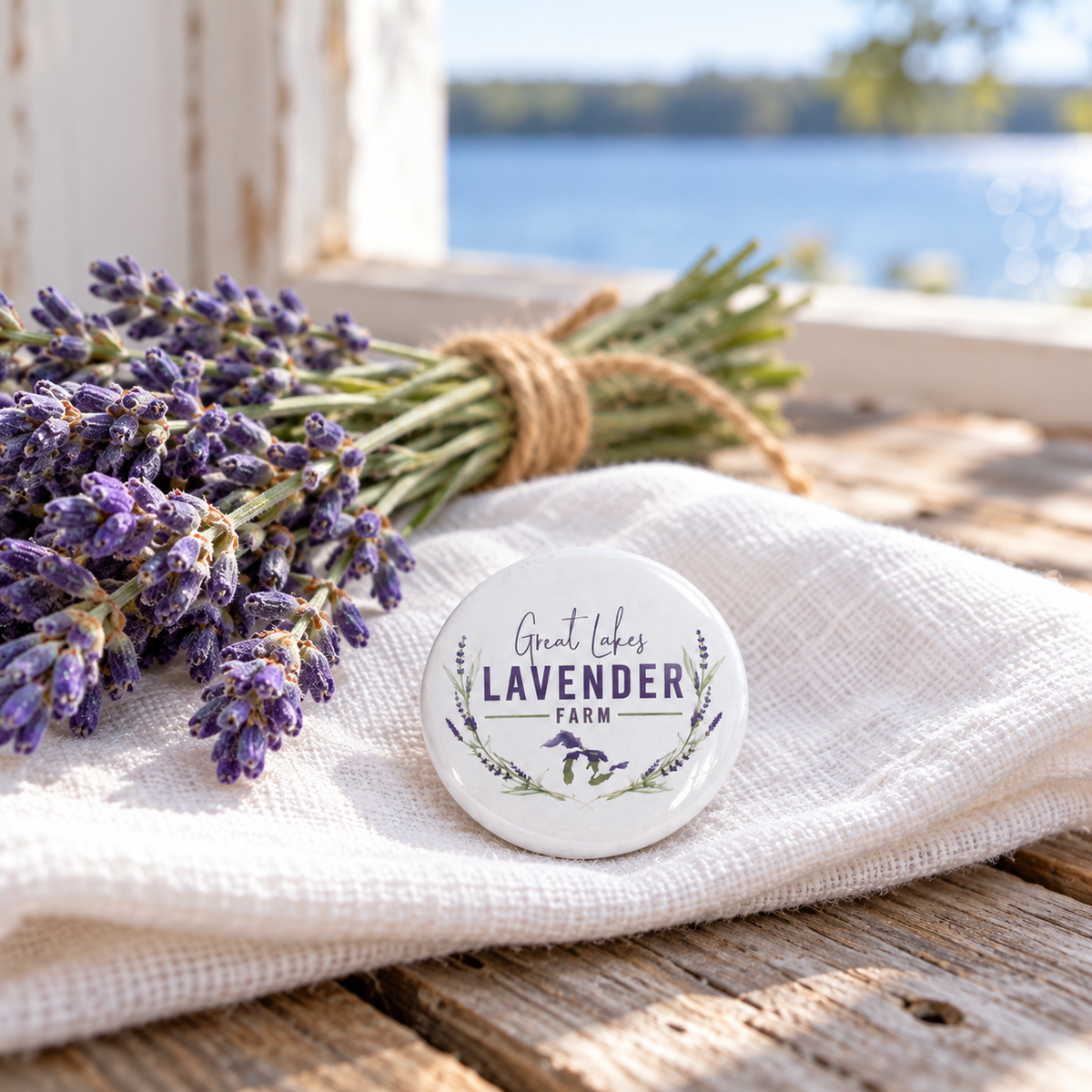 Great Lakes Lavender Farm Button