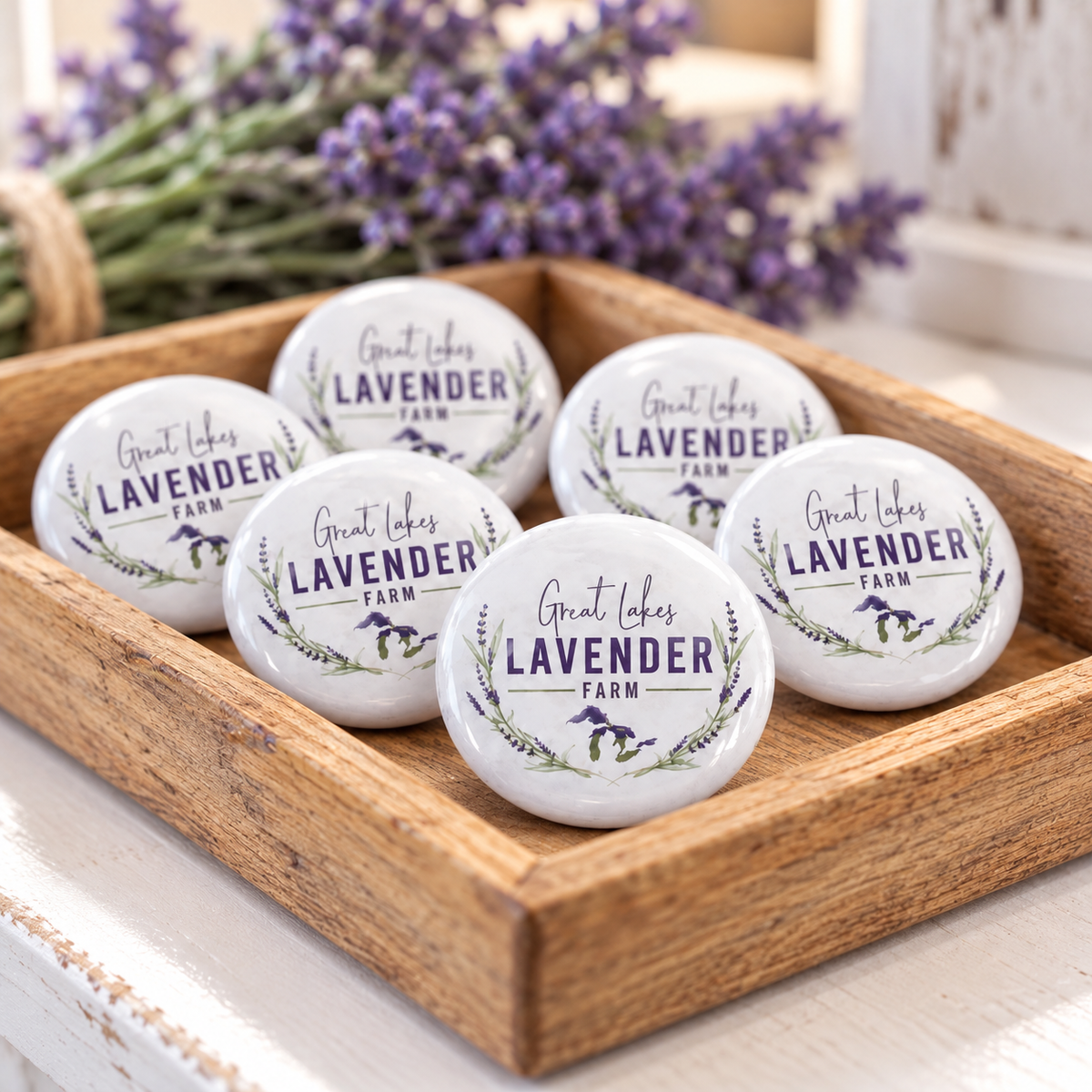 Great Lakes Lavender Farm Button