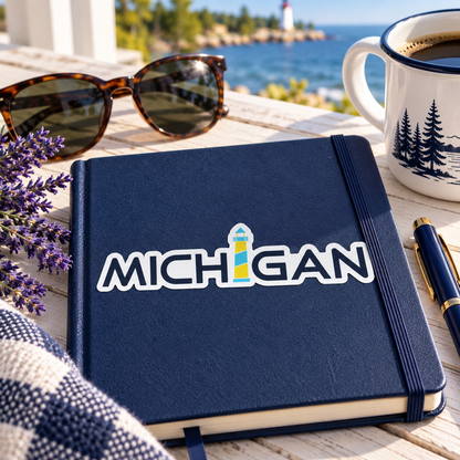 Michigan Lighthouse Lavender Sticker