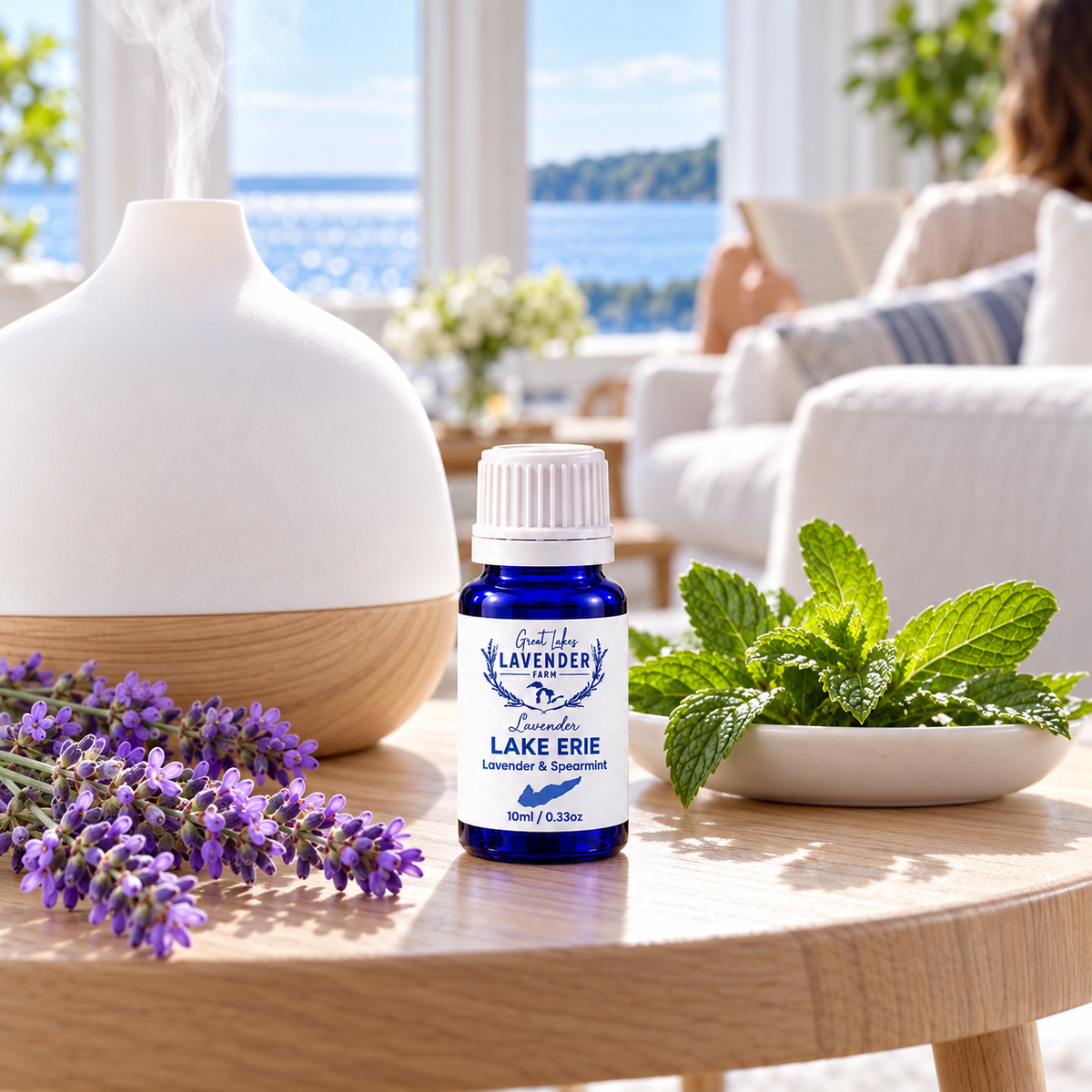 Lavender Lake Erie Essential Oil - Lavender & Spearmint - 10ml - Great Lakes Lavender Farm