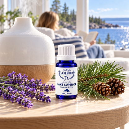 Lavender Lake Superior Essential Oil - Lavender & Pine - 10ml - Great Lakes Lavender Farm