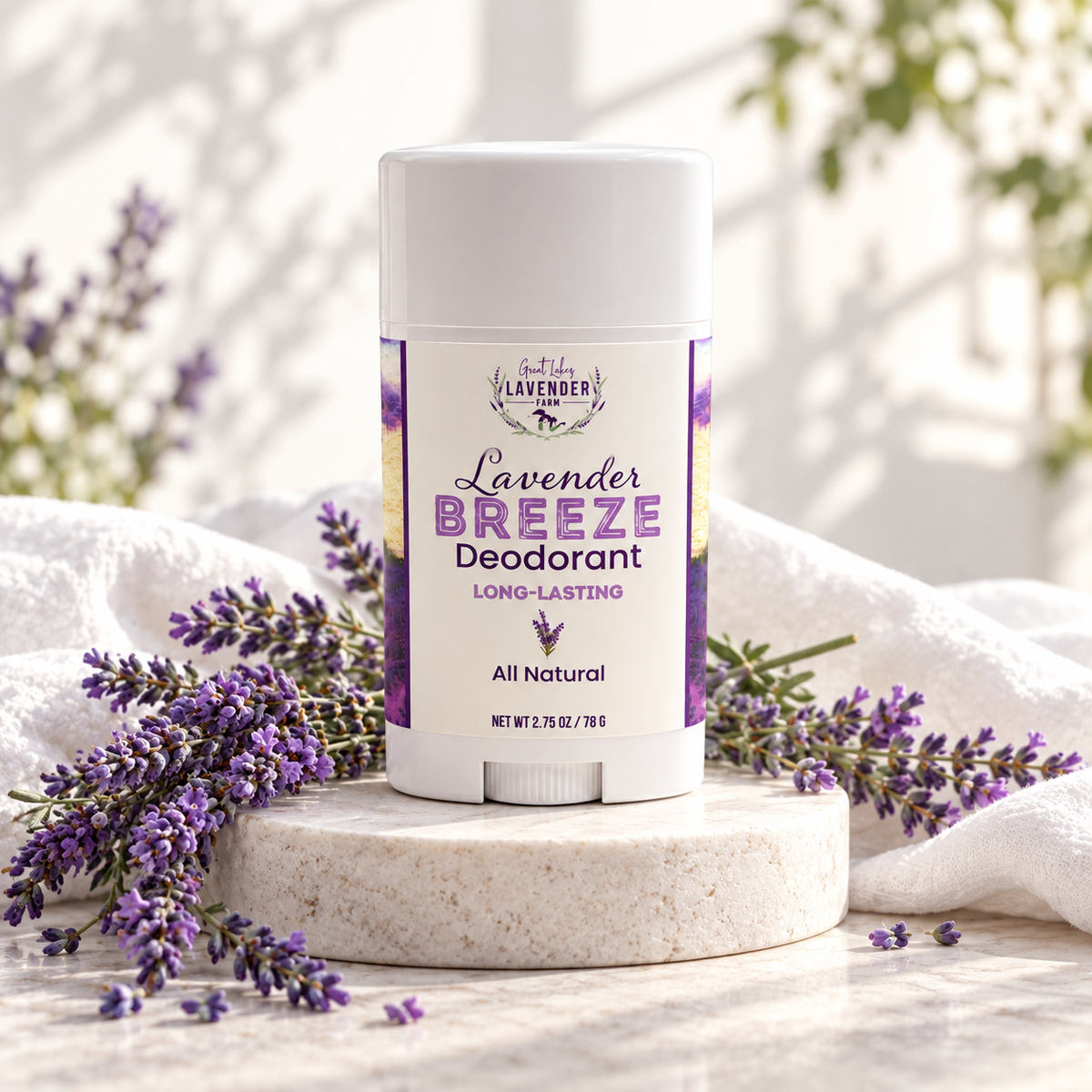 Lavender Breeze deodorant from Great Lakes Lavender Farm