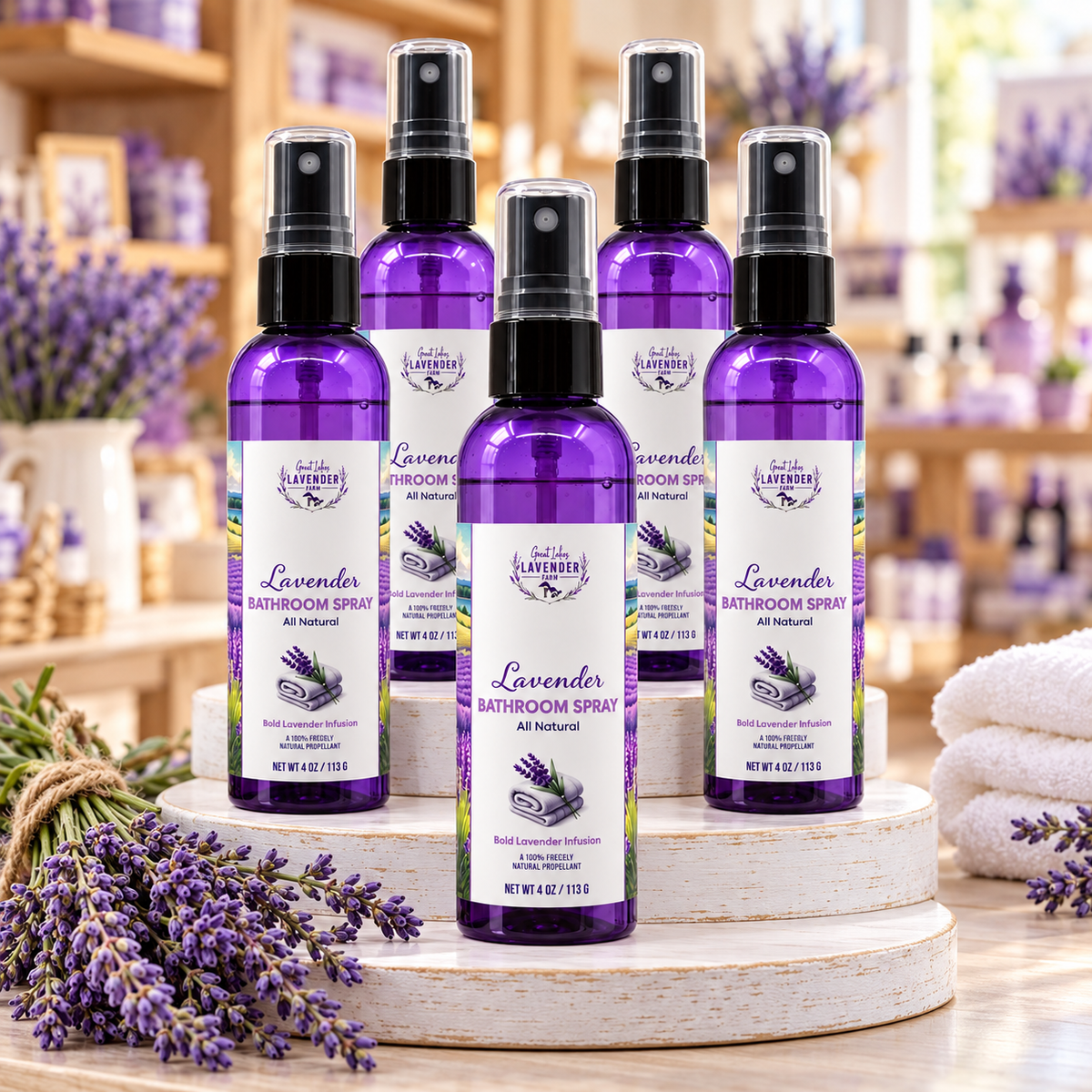 Lavender Bathroom Spray - 4 oz