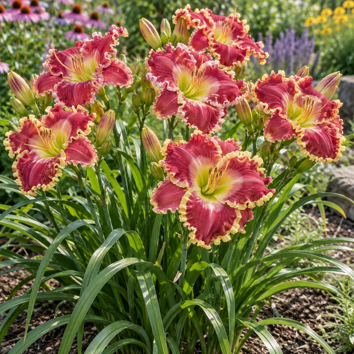 Born to Run Daylily growing in a garden