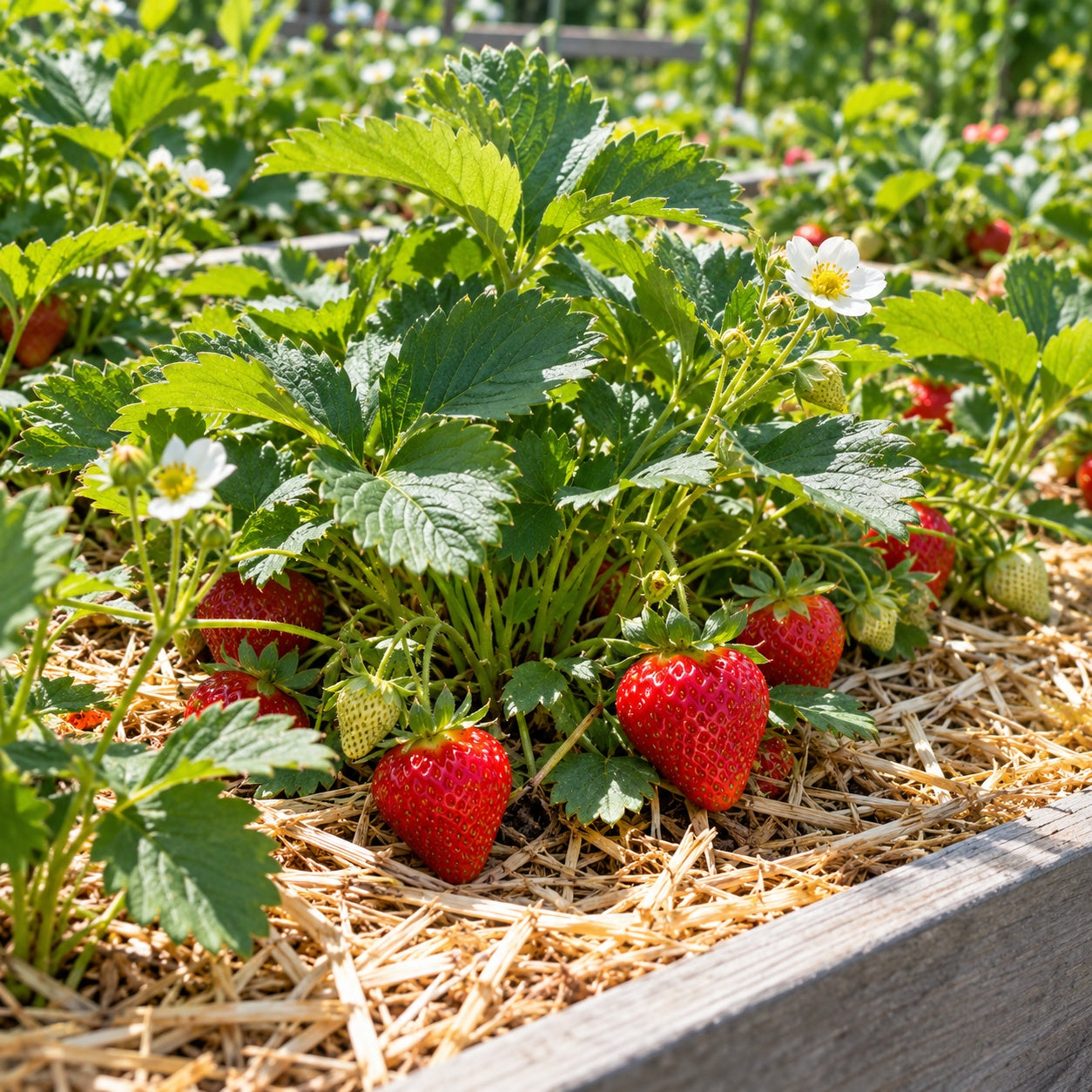 Eversweet Strawberry growing in a garden