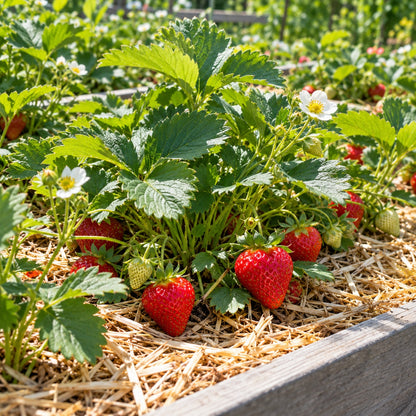 Eversweet Strawberry growing in a garden