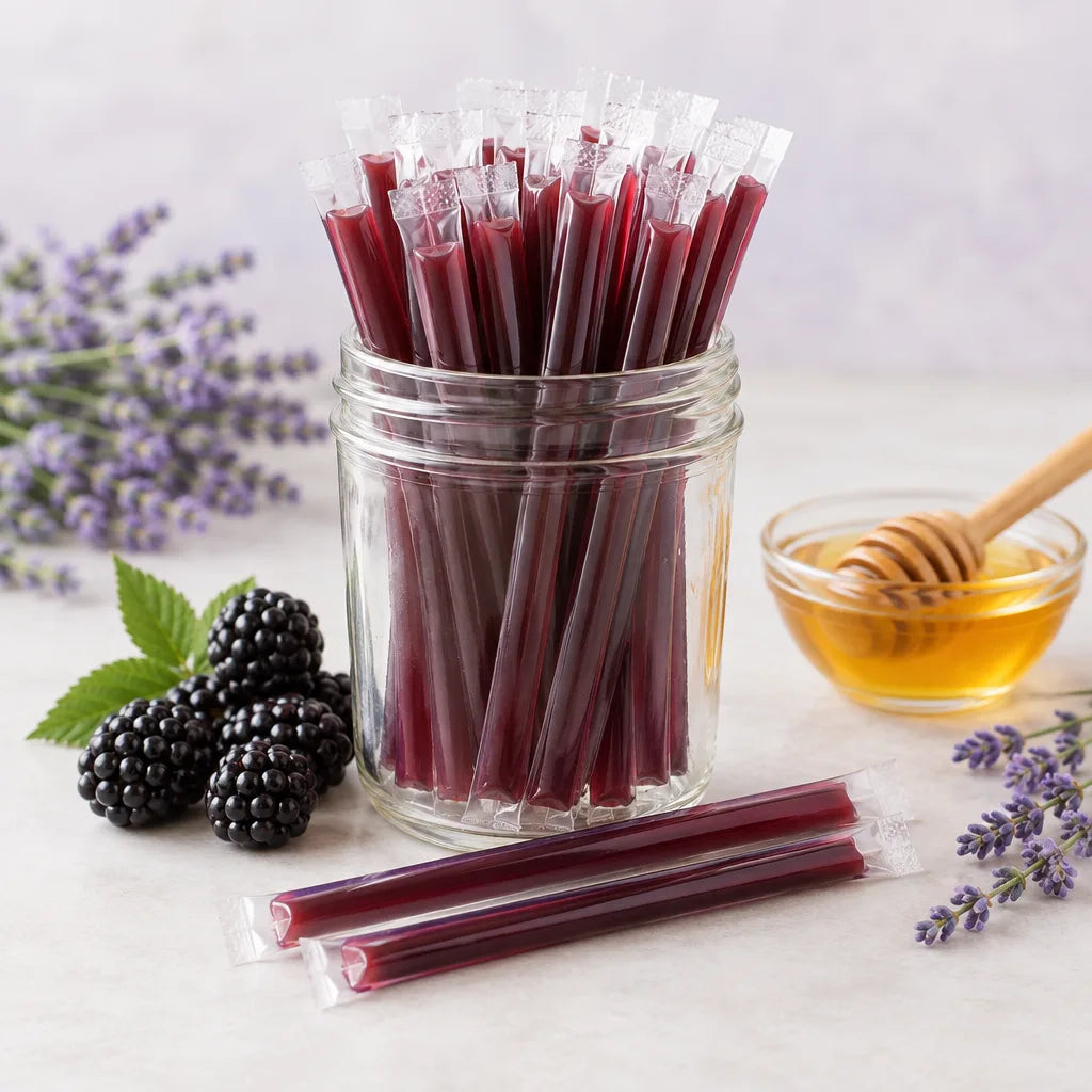 Illustration of Lavender Blackberry Honey Sticks