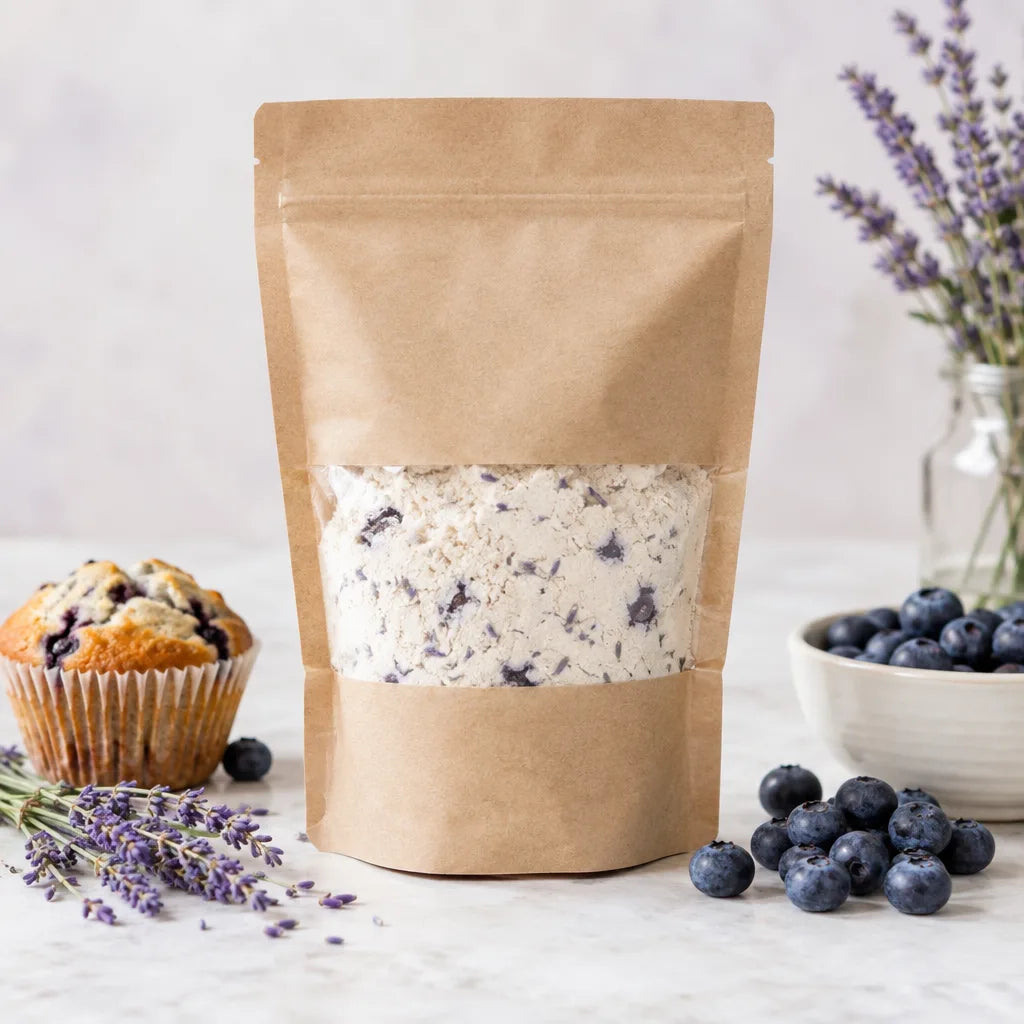 Illustration of Lavender Blueberry Muffin Mix