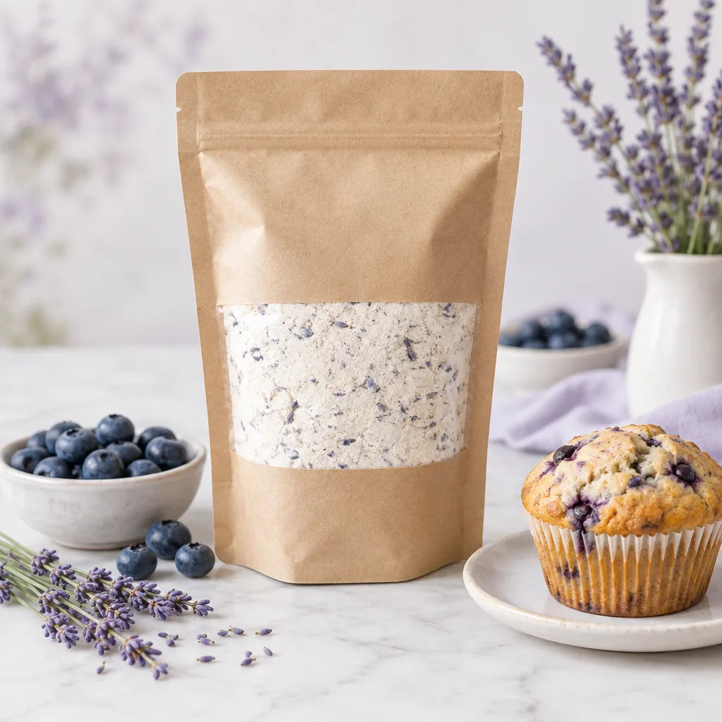 Illustration of Lavender Blueberry Muffin Mix