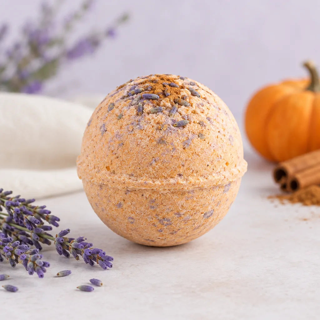 Illustration of Lavender Pumpkin Spice Bath Bomb