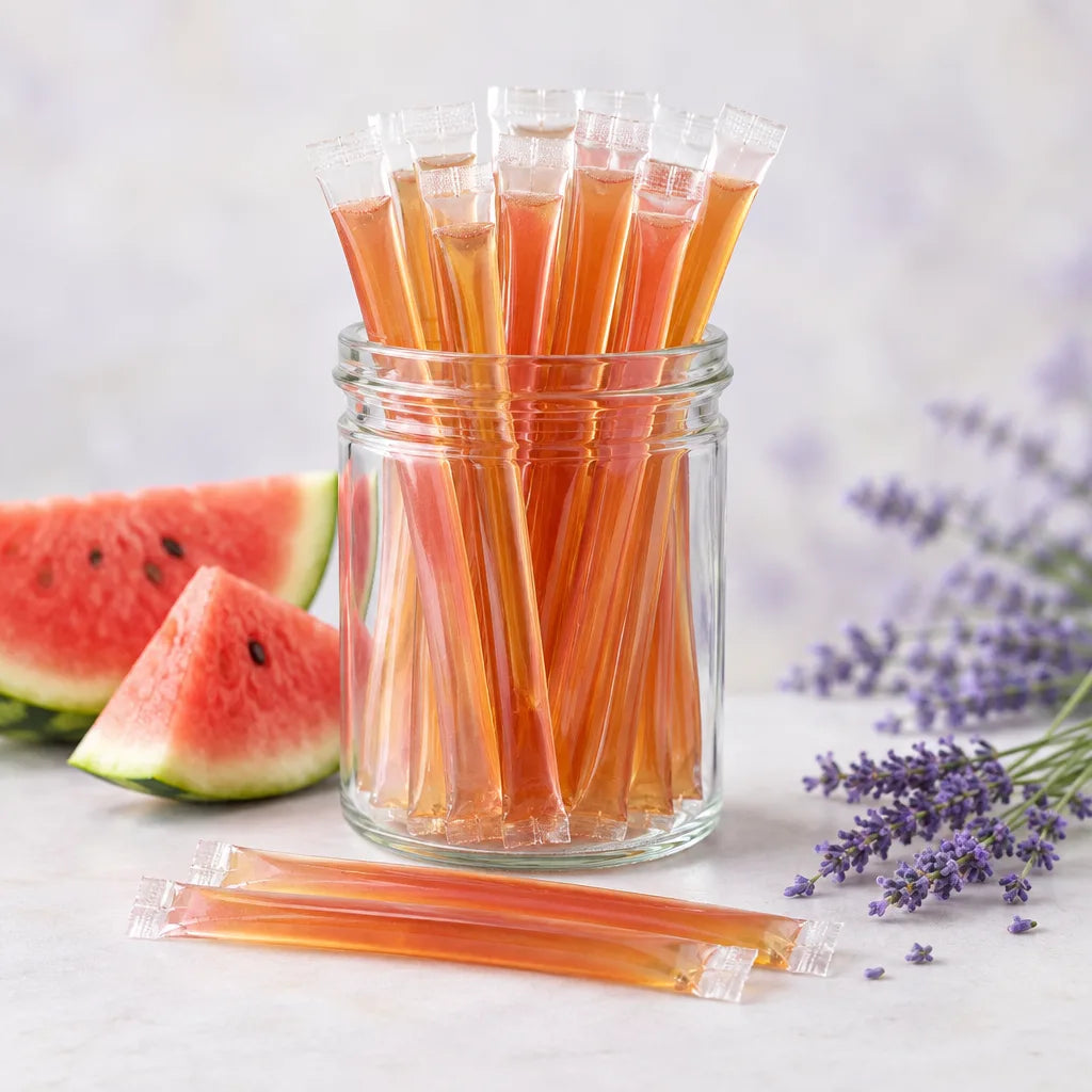 Illustration of Lavender Watermelon Honey Sticks