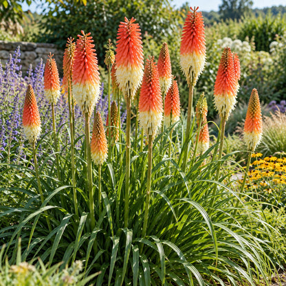 High Roller Red Hot Poker growing in a garden