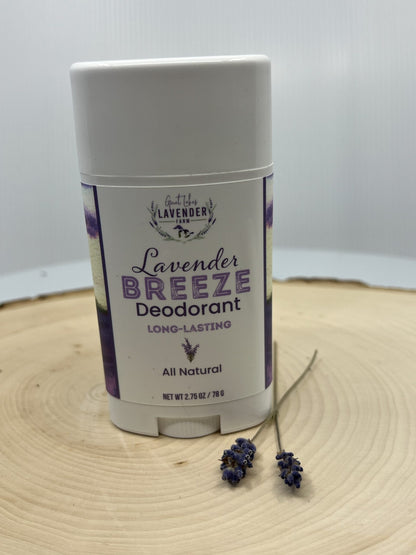Lavender Breeze Deodorant - 2.75 oz - Great Lakes Lavender Farm