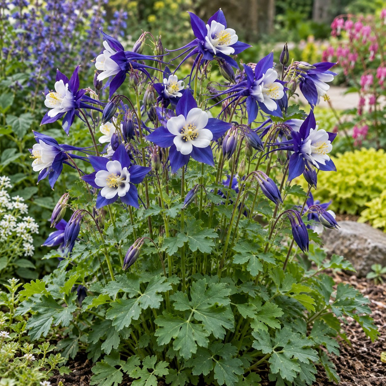 Kirigami™ Deep Blue & White Columbine