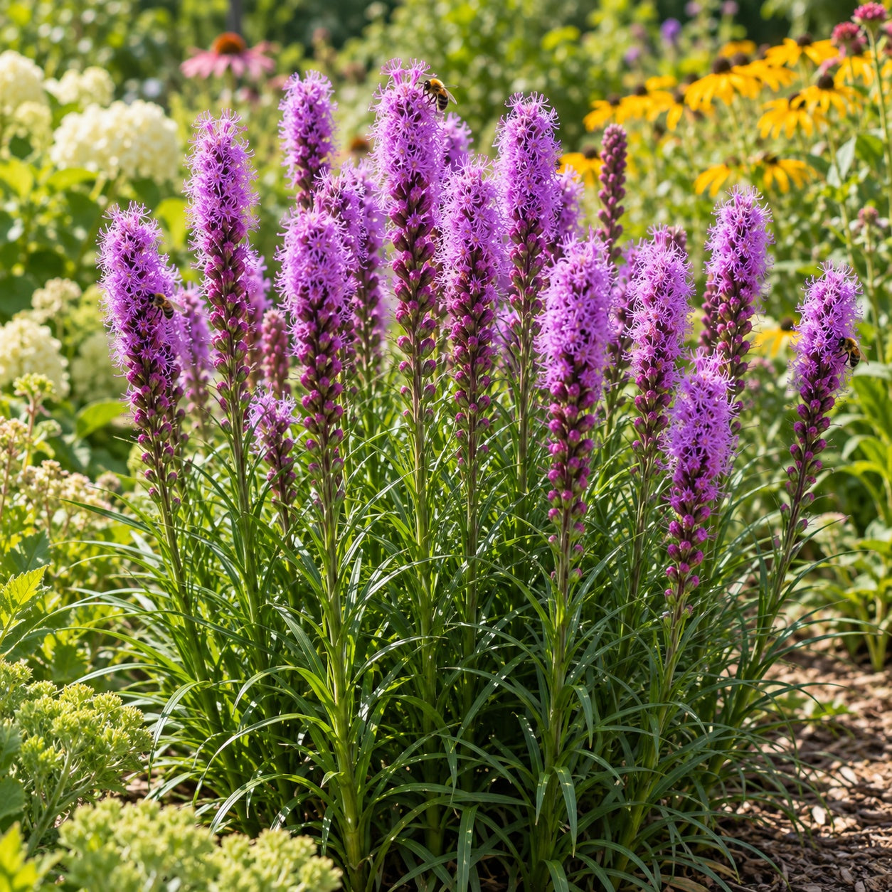 Kobold Blazing Star growing in a garden