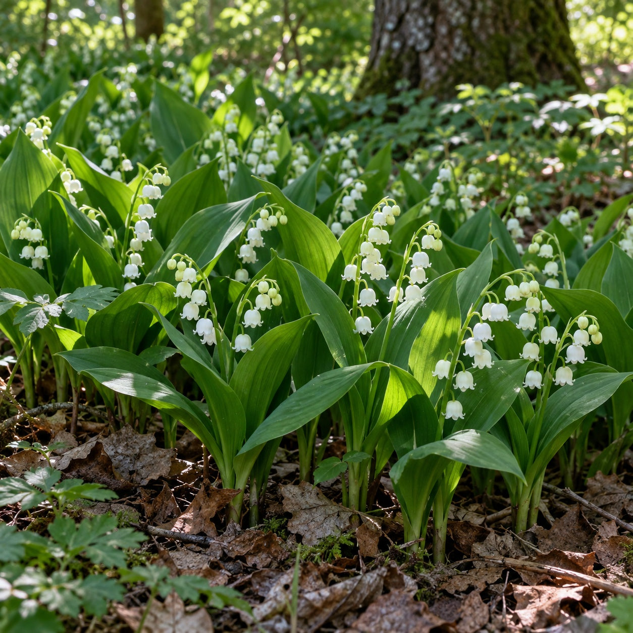 Lily of the Valley growing in a garden
