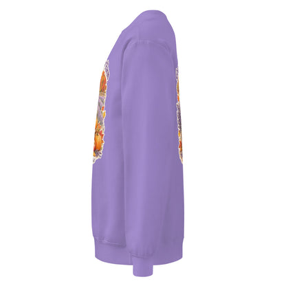 Apples, Pumpkins & Lavender Crewneck Sweatshirt in Violet