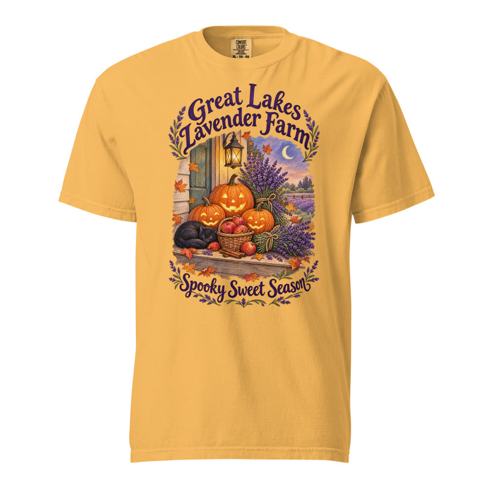 Lantern Porch Lavender Garment-Dyed T-Shirt in Mustard