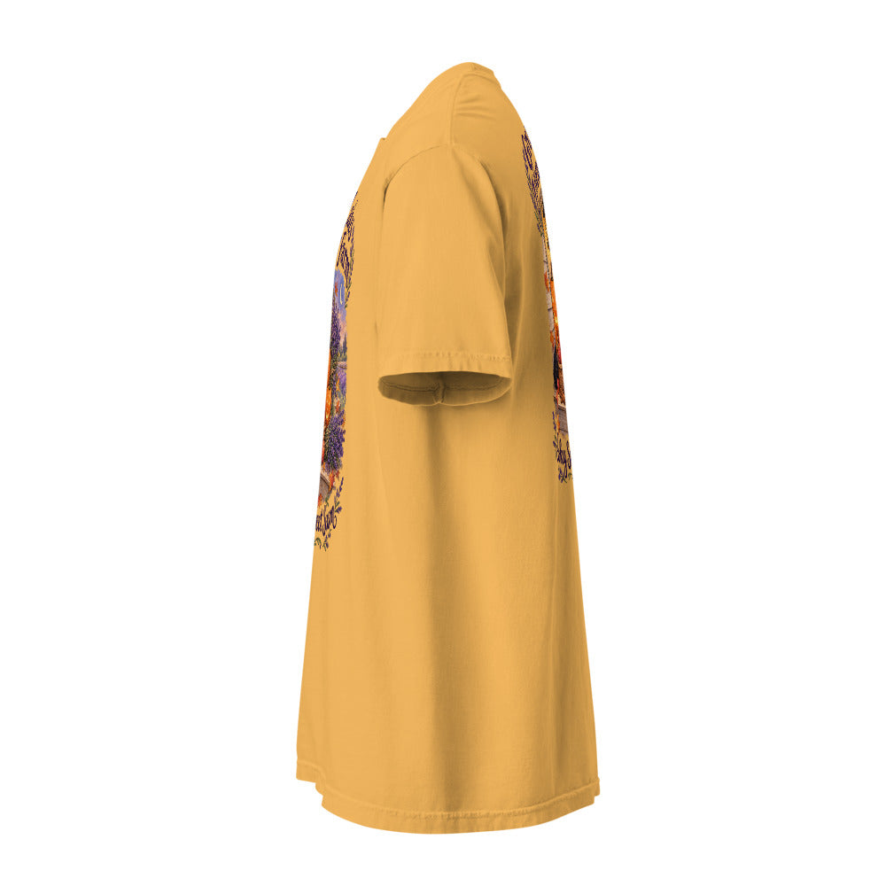 Lantern Porch Lavender Garment-Dyed T-Shirt in Mustard