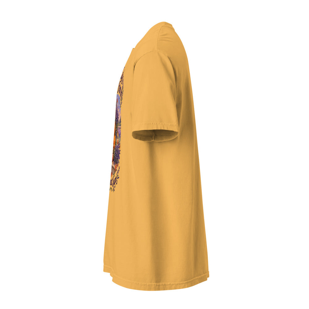 Lantern Porch Lavender Garment-Dyed T-Shirt in Mustard