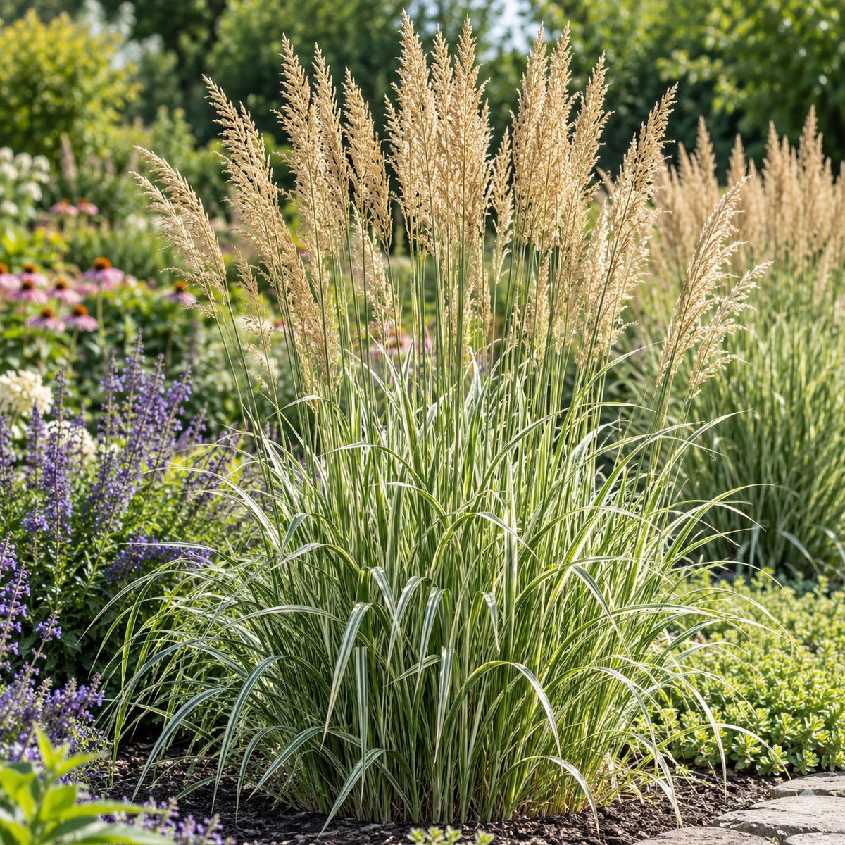 Overdam Variegated Feather Reed Grass