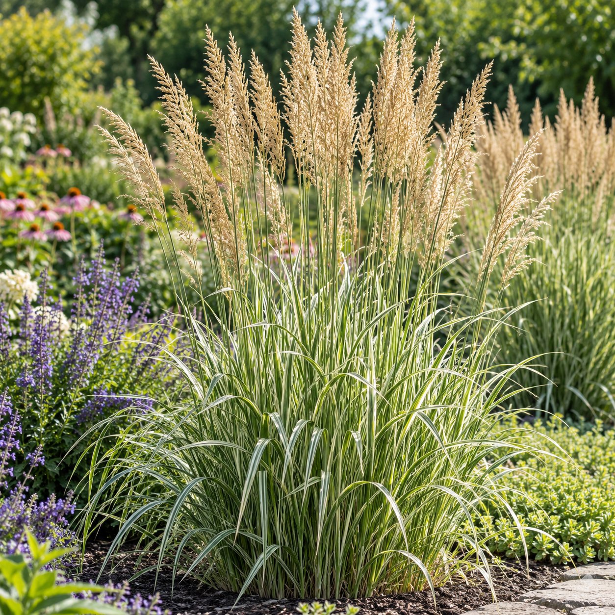 Overdam Variegated Feather Reed Grass