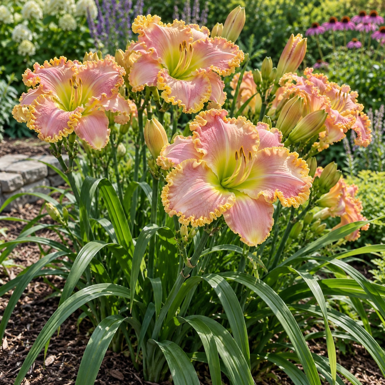 Singular Sensation Daylily growing in a garden